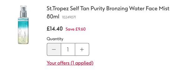 St. Tropez Self Tan Purity Bronzing Water