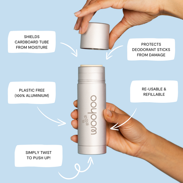 Refillable deodorant cases