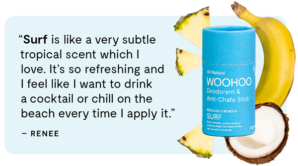 Surf natural deodorant by Woohoo Body