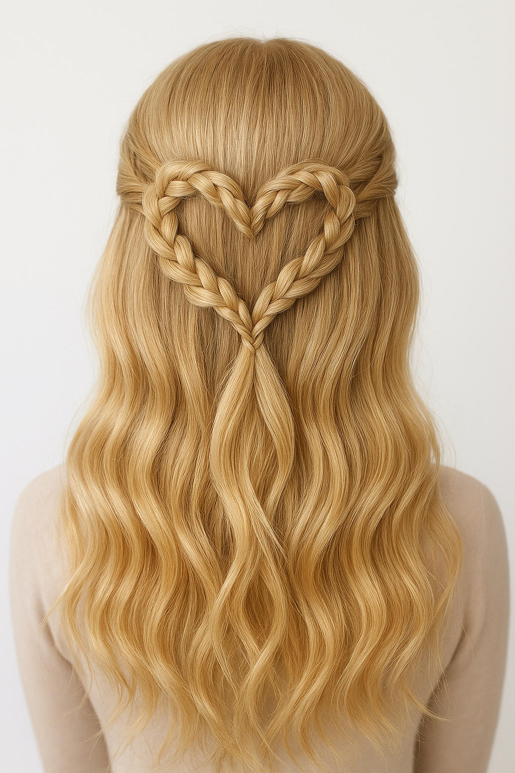 💖 Romantic Braided Heart Hairstyle: A...