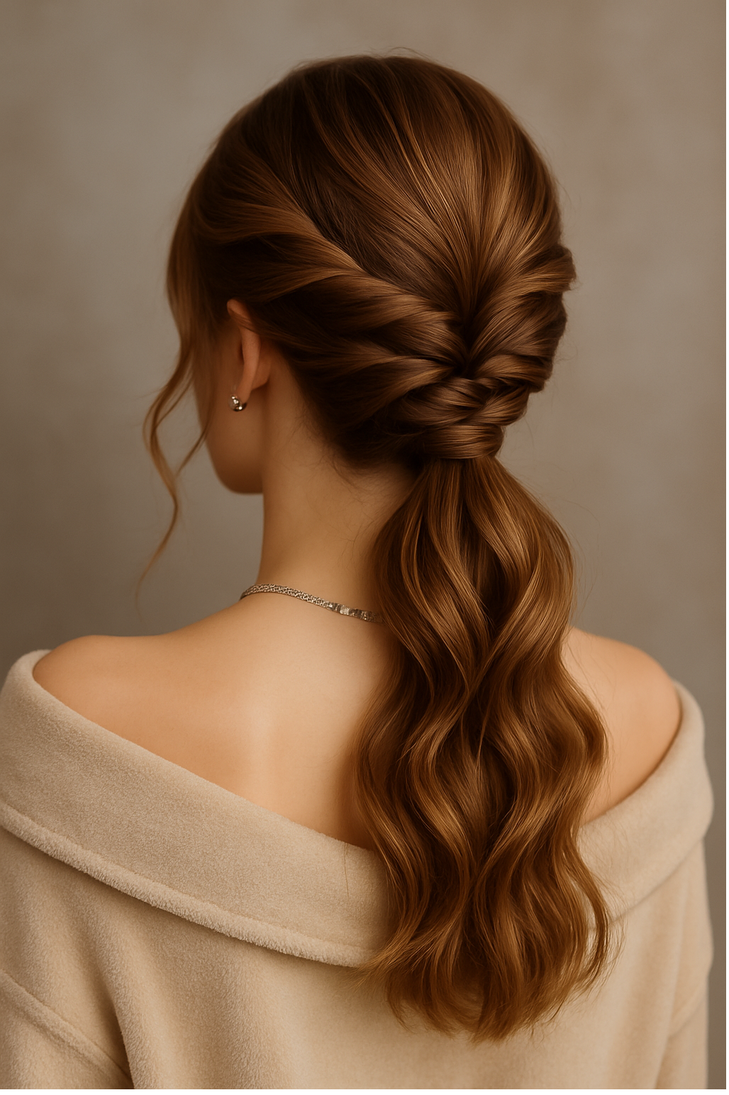 The Elegant Twisted Ponytail: A Perfect...
