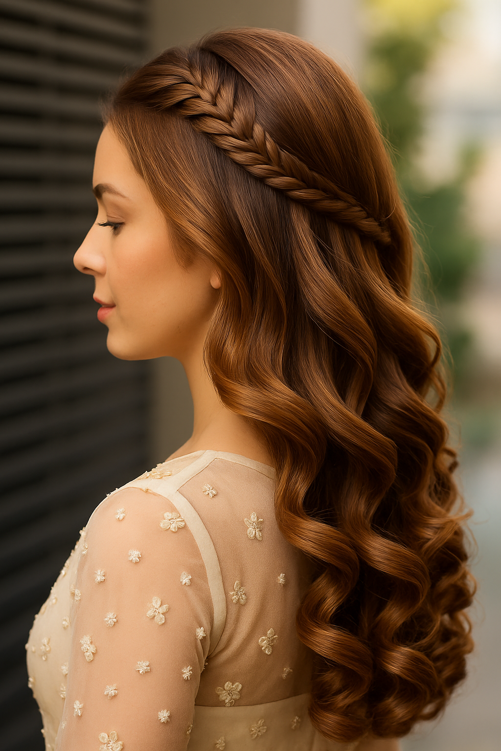 Elegant Fishtail Braid Meets Glamorous Curls:...