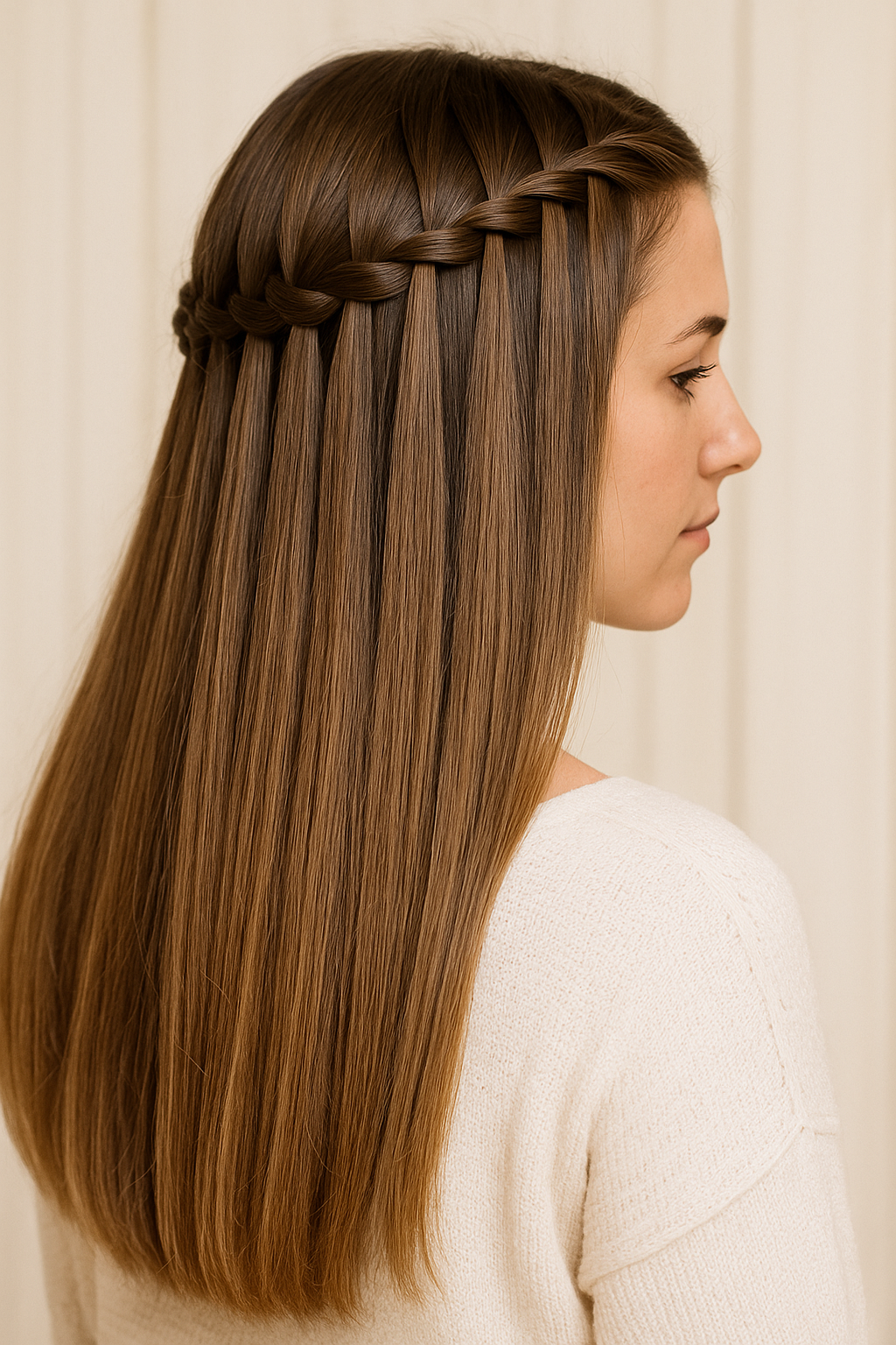 Waterfall Braid Wonder: Graceful Elegance for...