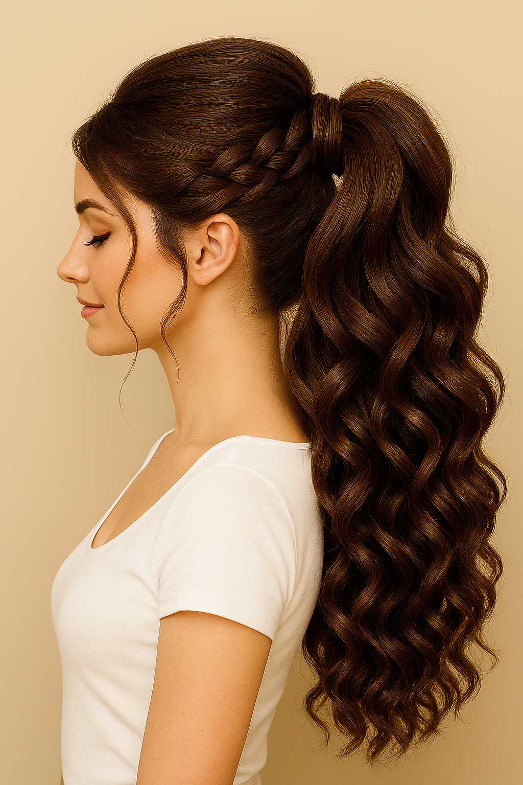 Braided Wrap High Ponytail: The Statement...