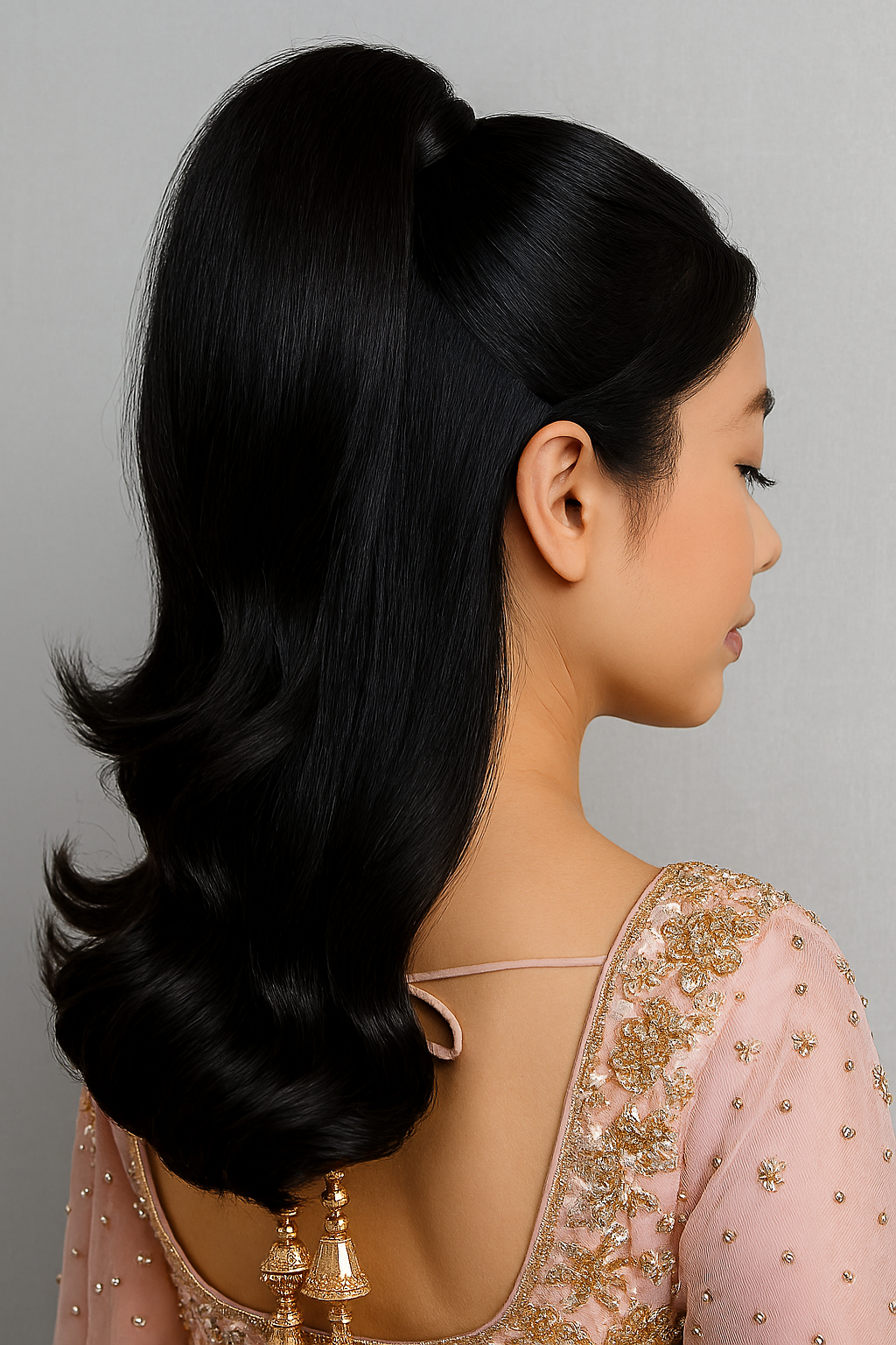 Regal Glamour: The Half-Up Hairstyle That...