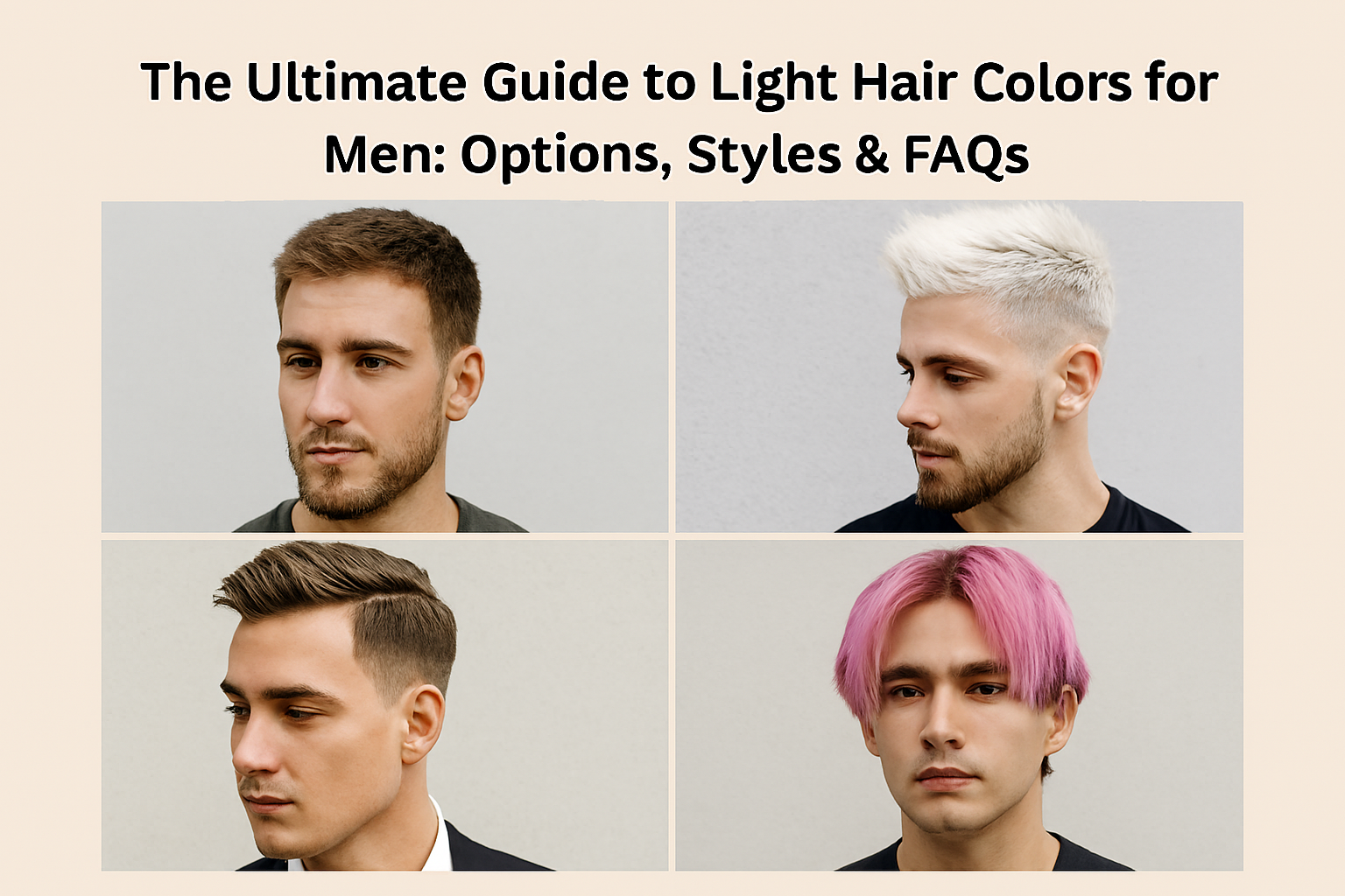 Light Hair Colors for Men: The...