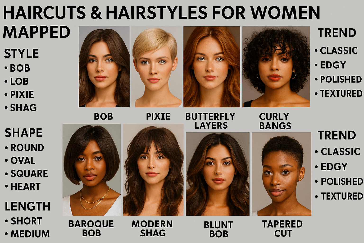 Different Types of Haircuts & Hairstyles...