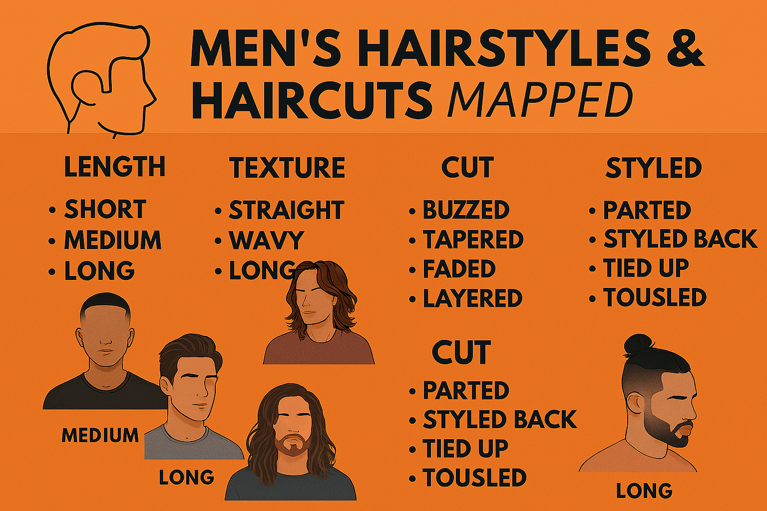 Men’s Hairstyles & Haircuts 2025: Mapped...