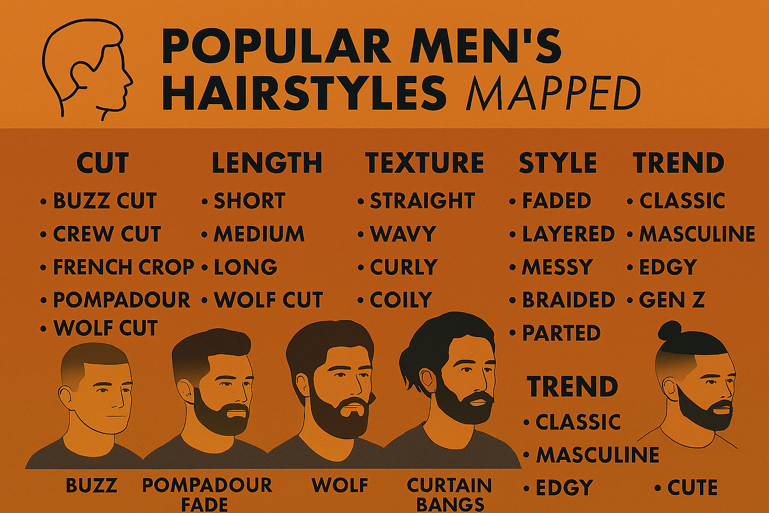 Recent & Masculine Hairstyles for Men...