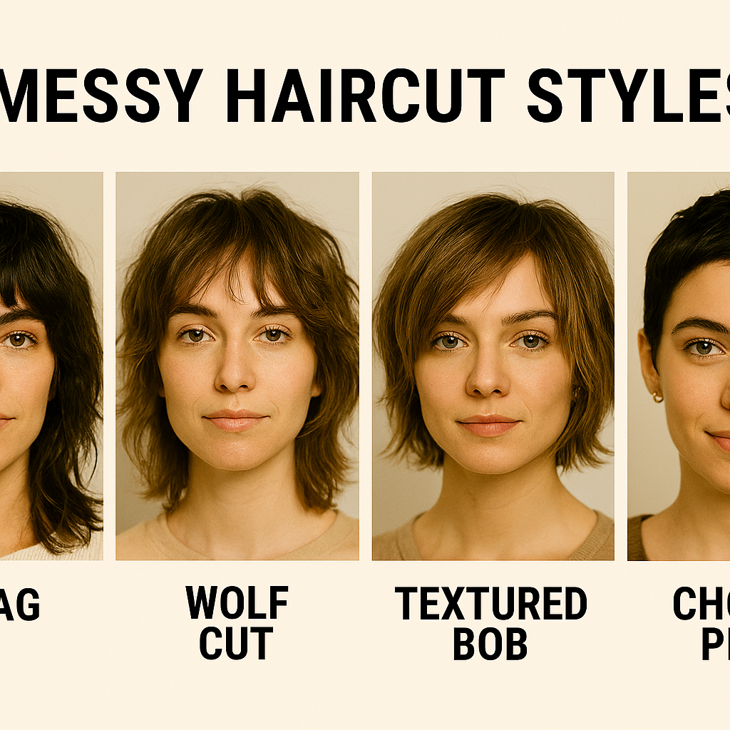 Messy Haircut Styles for Women in...