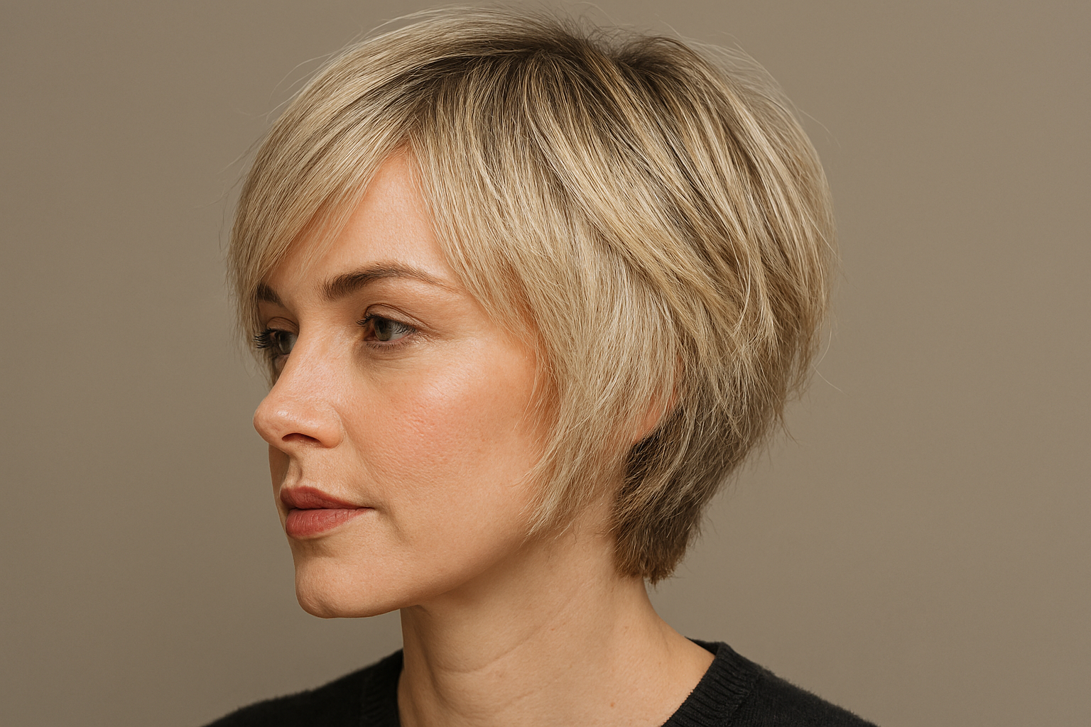 Layered Short Haircuts for Fine &...
